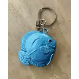 Giftware - Keyrings 4 Blue Diamond Discus Key Ring
