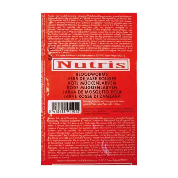Nutris Frozen Blood Worms 100g